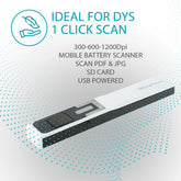 IRIScan Book Portable Scanner Wireless Battery - v6 : 12PPM 1200dpi Hand Scanner, Mini Scanner, PDF Editor, scan to Word, PDF, XLS, SD Card, Document Scanner, SD, scan Thru USB, Win Mac
