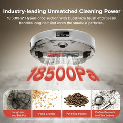 Roborock - Qrevo Curv Wi-Fi Connected Robot Vacuum and Mop with Dual Anti-Tangle System and 18,500 Pa Suction Power - White