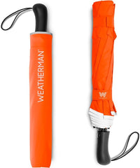 Weatherman Umbrella: Conquer Downpours with Style (Neon Orange)