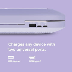 PhoneSoap Pro UV Smart Phone Sanitizer & Universal Cell Phone Charger Box | Patented & Clinically Proven 360-Degree UV-C Disinfection | Disinfects and Charges All Phones (Lavender)