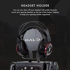 Numskull Official Halo Gaming Locker, Controller Holder, Headset Stand for PS5, Xbox Series X S, Nintendo Switch - Official Halo Merchandise