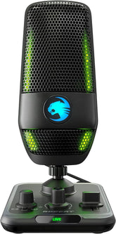 ROCCAT Torch: Studio-Grade USB Mic for Streamers, Gamers & Podcaster (RGB Lighting, Quick Mute)