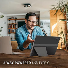 ViewSonic VA1655: 15.6" Portable Monitor for Work & Play (USB-C, Mini HDMI, Case)