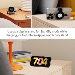 Twelve South Butterfly 2-in-1 USB-C MagSafe Charger | Compact Travel-Friendly Design Fast-Charges iPhone and Apple Watch