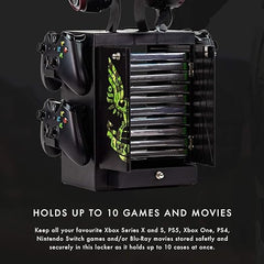 Numskull Official Halo Gaming Locker, Controller Holder, Headset Stand for PS5, Xbox Series X S, Nintendo Switch - Official Halo Merchandise