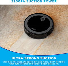 iHome AutoVac Luna: Robot Vacuum & Mop with Powerful Suction, Smart Navigation & App Control