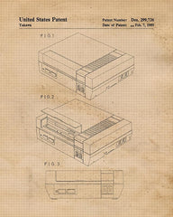 Level Up Your Space: Vintage Video Game Controller Patent Art Prints (6 Pack)