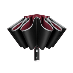 Automatic Umbrella with LED Reflective Strip , Rain Wind Resistant Trip Sun Reverse Umbrellas