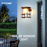 Solar Lights LED Outdoor External Sconce Lighting Motion Sensor Light Control Garden Country Villa Balcony Decoration Wall Lamp