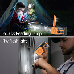 5000mAh Multifunctional Radio Hand Crank Solar USB Charging Power Bank