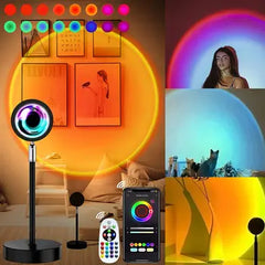 16-Color RGB Sunset Lamp: Wall Projector, Phone Selfie Light & More! (USB-Powered)