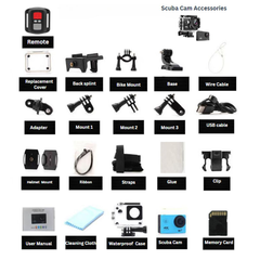 16MP Wi-Fi Waterproof Action Sport Camera & Accessories