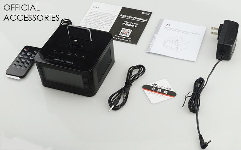 eprolo TOPROAD Wireless Bluetooth Speaker 8 Pin Charger Dock Station FM Radio Alarm Clock Audio Music