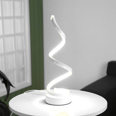 Smart Tech Shopping Acrylic Iron Curved Modern Spiral Light