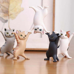 Smart Tech Shopping air tag holder Dancing Cat Stand for AirPods: Cute Headphones Stand and Desk Decoration