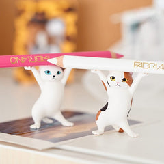 Smart Tech Shopping air tag holder Dancing Cat Stand for AirPods: Cute Headphones Stand and Desk Decoration