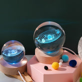 Smart Tech Shopping Night Lights 3D Laser Engraving Crystal Ball: Stunning Crystal Ball Ornaments