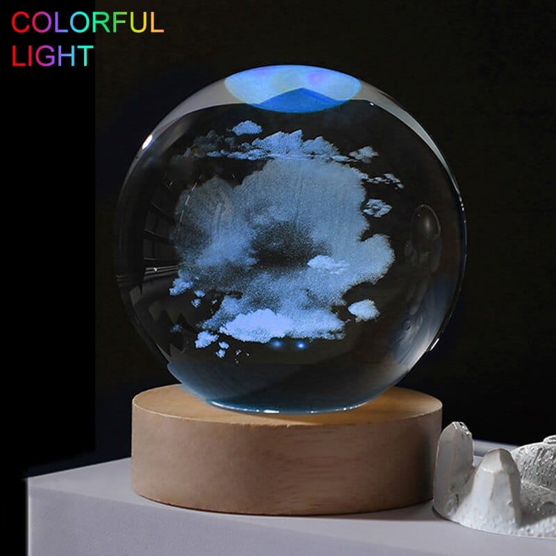 Smart Tech Shopping Night Lights G / Diameter 6cm 3D Laser Engraving Crystal Ball: Stunning Crystal Ball Ornaments