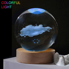 Smart Tech Shopping Night Lights H / Diameter 6cm 3D Laser Engraving Crystal Ball: Stunning Crystal Ball Ornaments