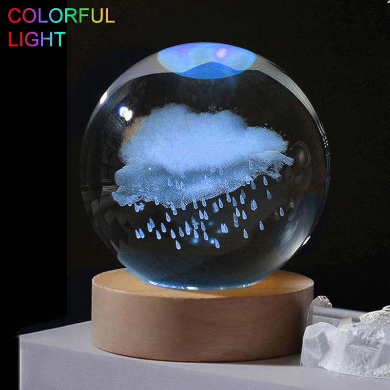 Smart Tech Shopping Night Lights I / Diameter 6cm 3D Laser Engraving Crystal Ball: Stunning Crystal Ball Ornaments