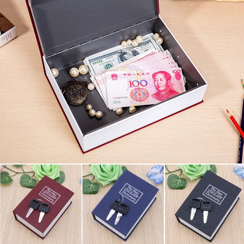 Smart Tech Shopping safety box Mini Dictionary Book Safe: Secret Security Case with Lock for Money and Valuables