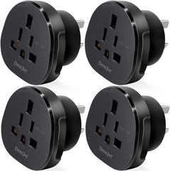SmartTechShopping charger socket 4 * SAA UKUS-AU Travel Adapter for Australia/New Zealand with Safety Shutter and Insulated Pins