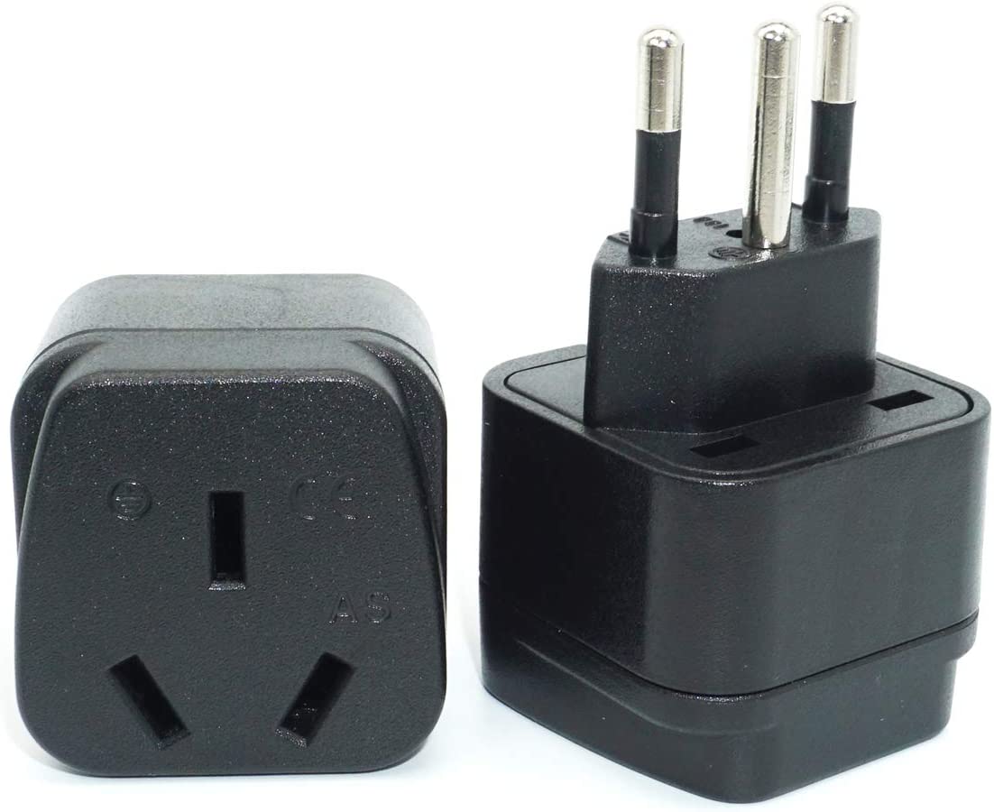 SmartTechShopping charger socket AUtoBrazil * 1 Travel Adapter for Australia/New Zealand with Safety Shutter and Insulated Pins