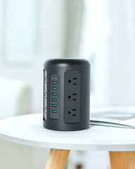 SmartTechShopping charger socket Power Strip Tower With 12 Widely Spaced AC Multiple Outlets & 6 USB Ports for Phones