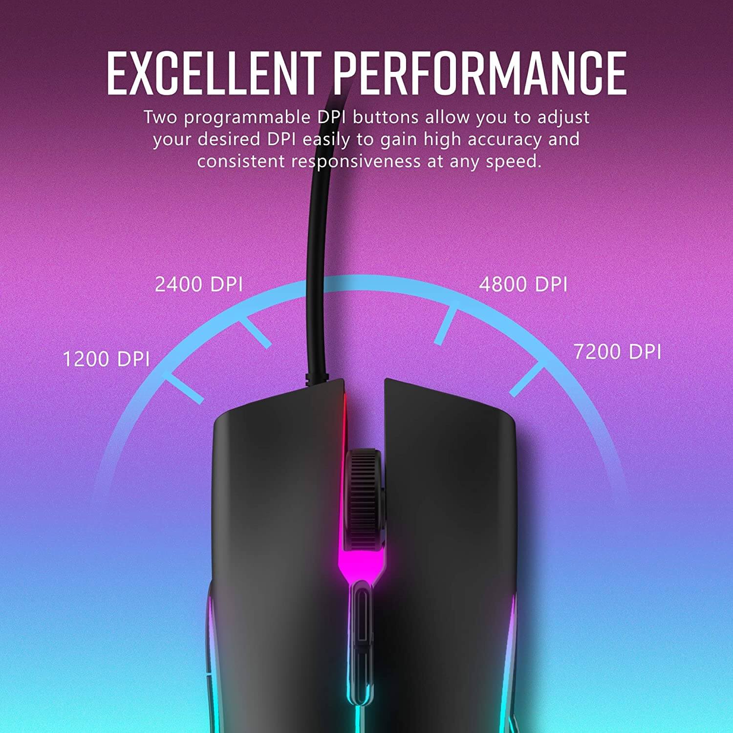 SmartTechShopping Gaming Mouse Altec Lansing Ergonomic RGB Wired Gaming Mouse