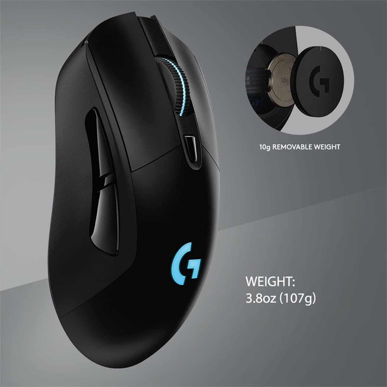 SmartTechShopping Gaming Mouse Logitech Lightweight G703 Lightspeed Wireless Gaming Mouse W/Hero 16K Sensor, PowerPlay Compatible, Lightsync RGB