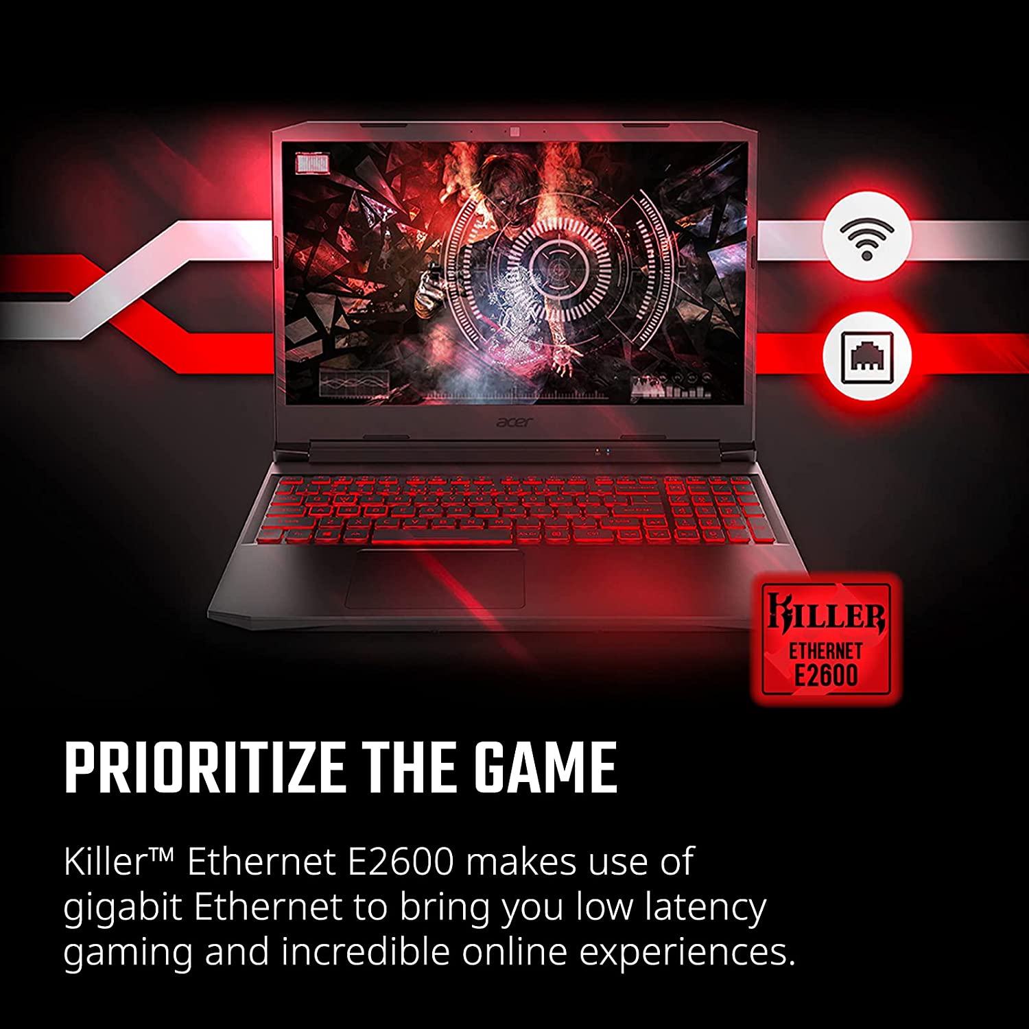 Visit the Acer Store Gaming laptop Acer Nitro 5 15.6" Gaming Laptop with 8GB DDR4 & 256GB NVMe SSD