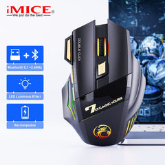 IMICE Wireless Mouse, Bluetooth Dual Mode Wireless Mute Mouse - Smart Tech Shopping