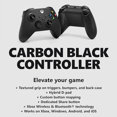 Conquer Every Challenge: Xbox Wireless Controller Carbon Black (New)