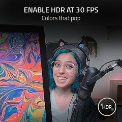 Razer Kiyo X Full HD Streaming 1080p 30FPS or 720p 60FPS Webcam