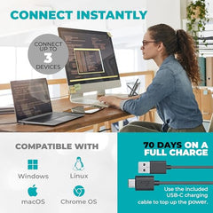 Logitech MX Master 3S Wireless Mouse with Black Mousepad and Microfiber Cloth - Logitech MX Master 3 S Mouse for Mac OS Windows Chrome Linux - 8000 DPI, 90% Faster Scrolling, Quiet Clicks (Graphite)