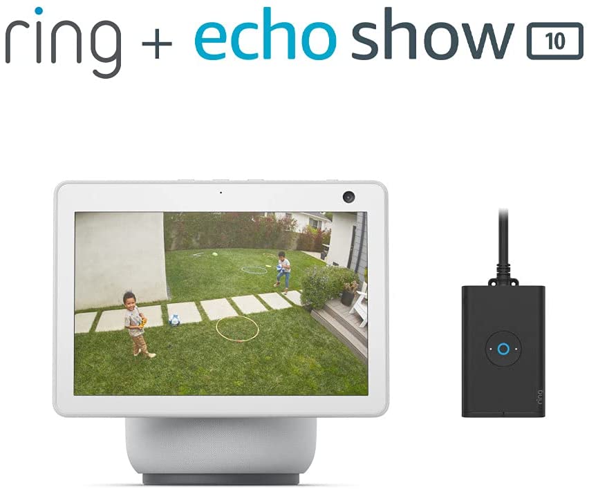 Echo Show 10 (3rd Gen) | HD smart display with motion and Alexa | Glacier White Glacier White Device Only - Smart Tech Shopping