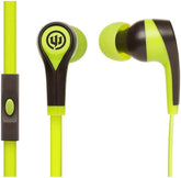 Wicked Audio Drive 900cc Earbuds — Enhanced Bass, Noise Isolating Ear Buds — Microphone and Track Control, Gold-Plated Smart Plug and Flat Cord — Black Earbuds - Smart Tech Shopping