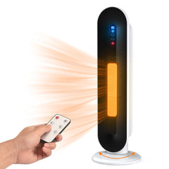 Space Heater for Large Rooms 1500W 25" Indoor Portable Electric Heater with Tip-Over & Overheat Protection - Smart Tech Shopping