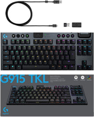 Logitech G915 LIGHTSPEED RGB Mechanical Gaming Keyboard, Low Profile GL Tactile Key Switch, LIGHTSYNC RGB