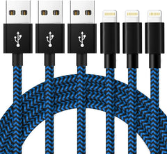 iPhone Charger Cable, 3Pack 10ft Nylon Braided High Speed USB Charging Cord - Smart Tech Shopping