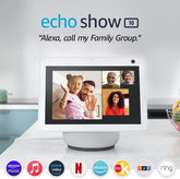 Echo Show 10 (3rd Gen) | HD smart display with motion and Alexa | Glacier White Glacier White Device Only - Smart Tech Shopping