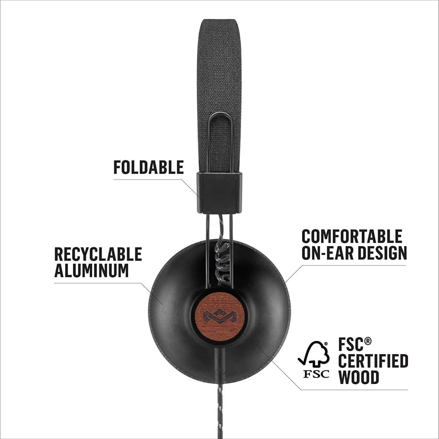 House of Marley Positive Vibration 2: Over-Ear Wired Headphones with Microphone - Smart Tech Shopping