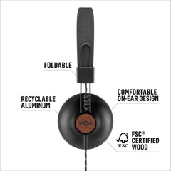 House of Marley Positive Vibration 2: Over-Ear Wired Headphones with Microphone - Smart Tech Shopping