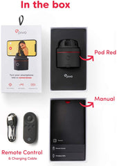 Pivo Pod Lite Classic Auto Motion Sensor Tracking Smartphone Pod & Holder for Handsfree 360° Rotation Video Recording Camera Cellphone Stand with Remote Control Pod w/ Remote Control - Smart