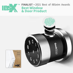 Geek Smart Door Lock - Keyless Fingerprint and Touchscreen Digital Door Lock, Secure Bluetooth, Easy Install, Great for Airbnb, Hotels and Offices, Homes, Apartments- Silver - Smart Tech Shop