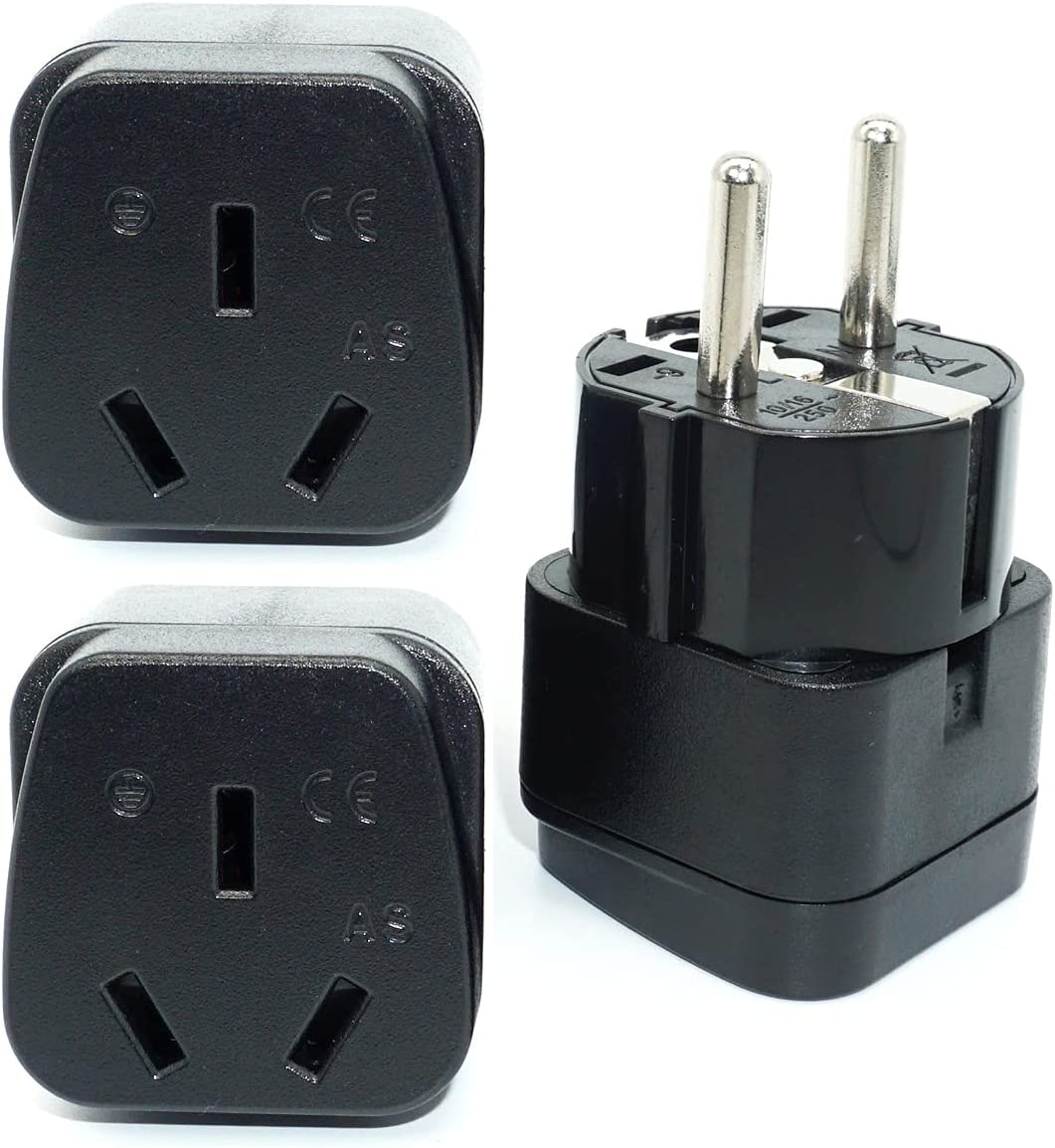 Travel Adapter for Australia/New Zealand with Safety Shutter and Insulated Pins - Smart Tech Shopping