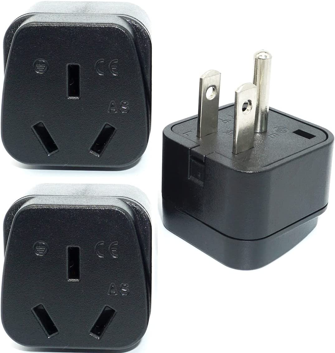 Travel Adapter for Australia/New Zealand with Safety Shutter and Insulated Pins - Smart Tech Shopping