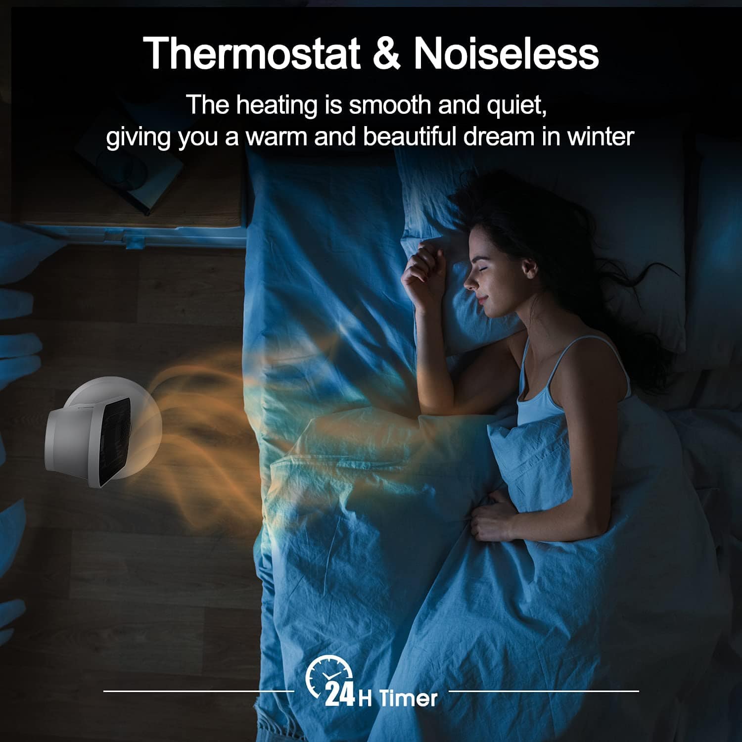 Space Heater for Large Rooms 1500W 25" Indoor Portable Electric Heater with Tip-Over & Overheat Protection - Smart Tech Shopping