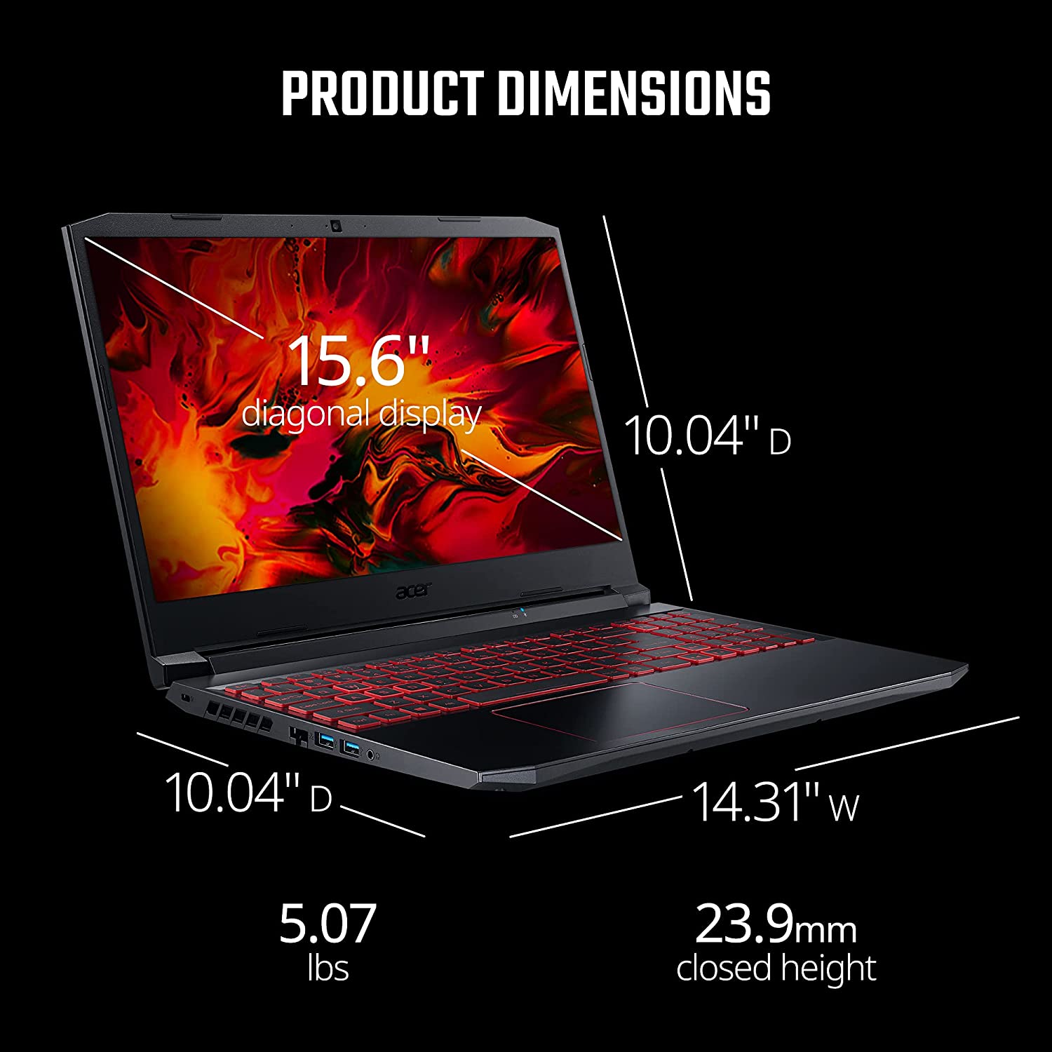 Acer Nitro 5 15.6" Gaming Laptop with 8GB DDR4 & 256GB NVMe SSD - Smart Tech Shopping