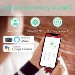 Geek Smart Door Lock - Keyless Fingerprint and Touchscreen Digital Door Lock, Secure Bluetooth, Easy Install, Great for Airbnb, Hotels and Offices, Homes, Apartments- Silver - Smart Tech Shop